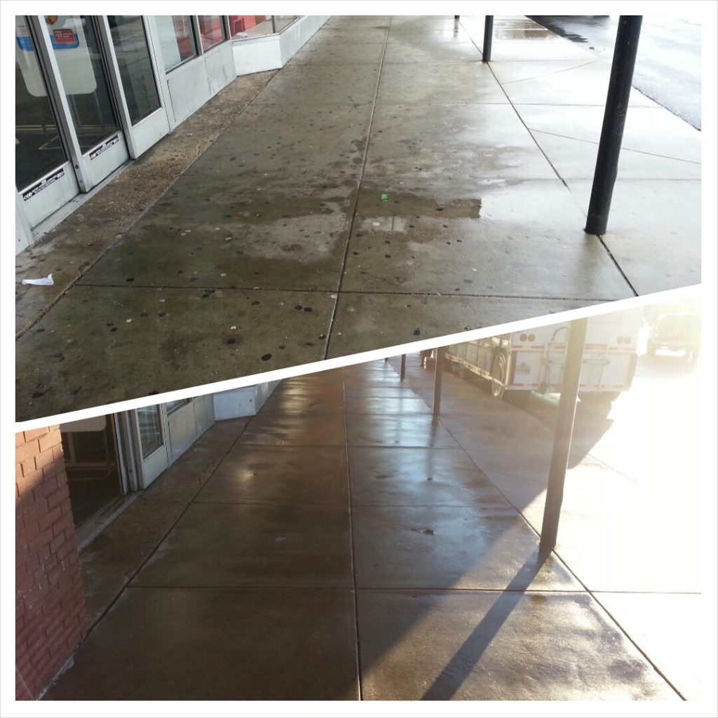 Got Gum? Not anymore. Commercial Concrete Cleaning for CVS Olney Maryland.