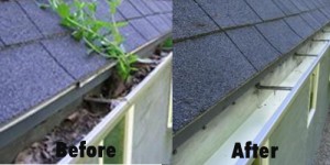 Gutter before after